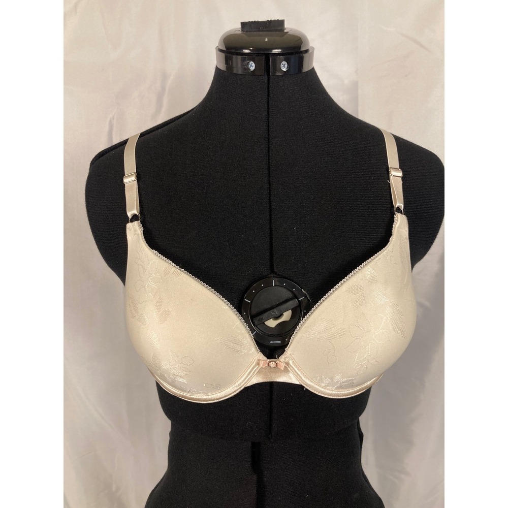 36 B Vanity Fair Jacquard Underwire Push Up Bra White 2131101